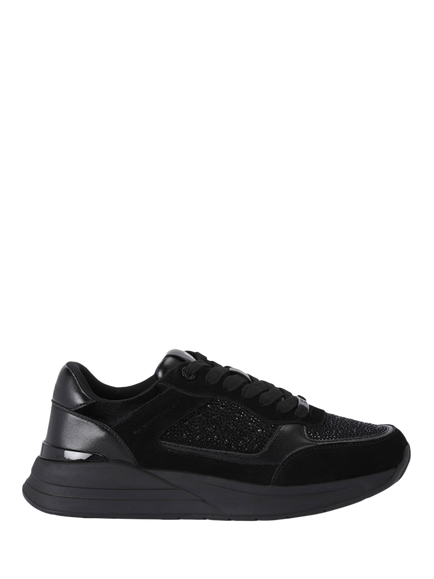 KG Kurt Geiger Jesse Crystal Embellished Trainers, Black, Black