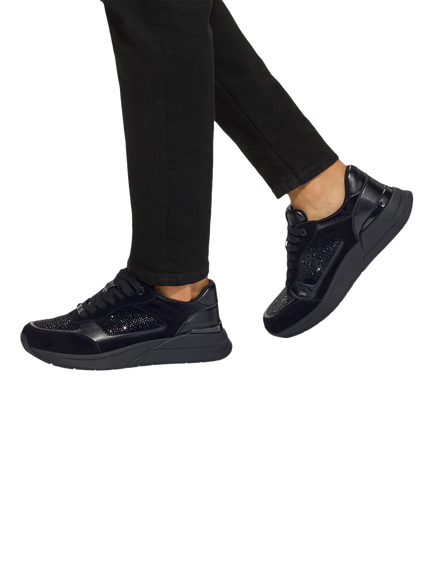 KG Kurt Geiger Jesse Crystal Embellished Trainers, Black - view 2, Black