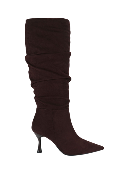 KG Kurt Geiger Autumn Suede Flared Heel Knee High Boots, Brown