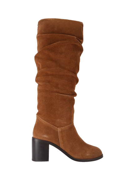 KG Kurt Geiger Sylvie Heeled Suede Boots, Tan, Tan