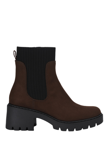 KG Kurt Geiger Tess Suedette Block Heel Ankle Boots, Brown, Brown