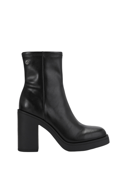 KG Kurt Geiger Twist Block Heel Ankle Boots, Black, Black