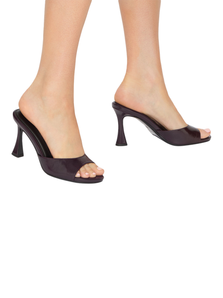 KG Kurt Geiger Aero Stiletto Heel Mule Sandals, Wine - view 2, Wine