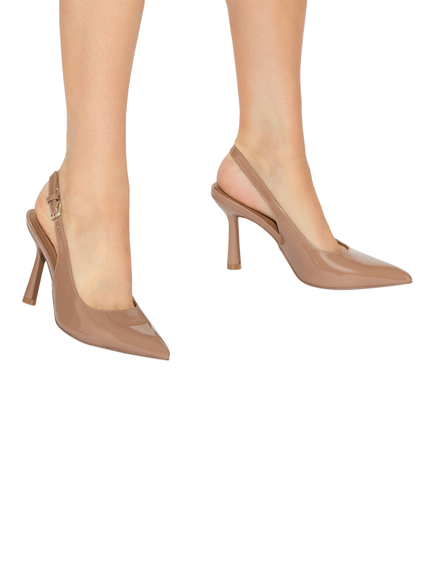 KG Kurt Geiger Adina Point Toe Stiletto Court Shoes, Camel - view 2, Camel