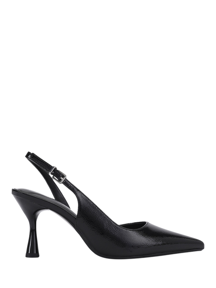 KG Kurt Geiger Autumn D'Orsay Flared Heel Court Shoes, Black, Black