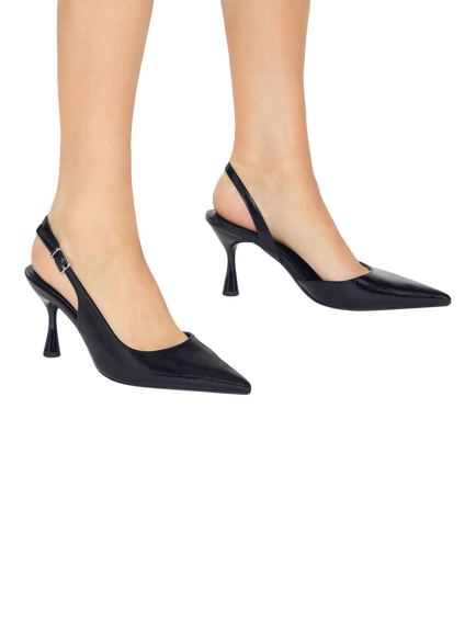 KG Kurt Geiger Autumn D'Orsay Flared Heel Court Shoes, Black - view 2, Black
