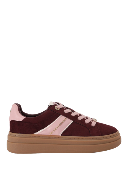 KG Kurt Geiger Leap Flatform Trainers, Wine/Pink, Wine/Pink