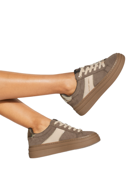 KG Kurt Geiger Leap Flatform Trainers, Brown - view 2, Brown
