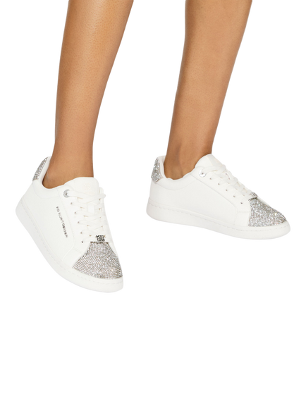 KG Kurt Geiger Leona Embellished Lace Up Trainers, Multi - view 2, Multi