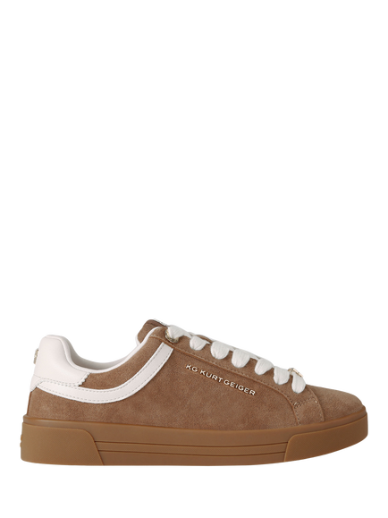 KG Kurt Geiger Lola Suede Trainers, Mid Brown, Mid Brown