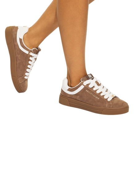 KG Kurt Geiger Lola Suede Trainers, Mid Brown - view 2, Mid Brown