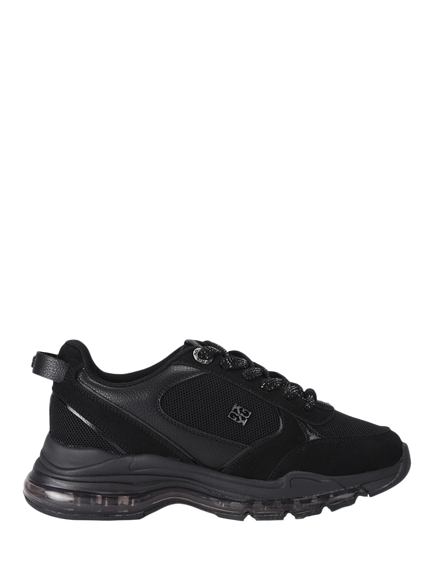 KG Kurt Geiger Luna Embellished Lace Trainers, Black, Black