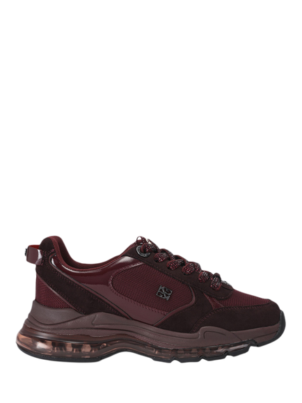 KG Kurt Geiger Luna Embellished Lace Trainers, Wine, Wine