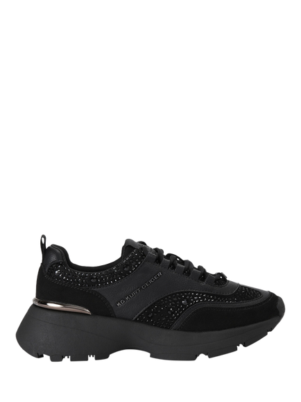 KG Kurt Geiger Lush Twinkly Embellished Trainers, Black, Black
