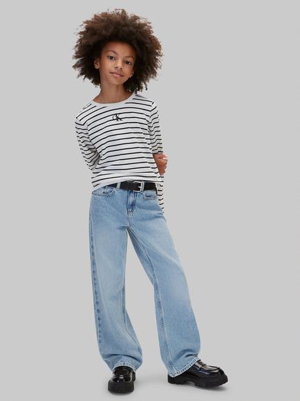 Calvin Klein Kids' Long Sleeve CK T-Shirt, White, White
