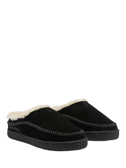 SOREL Laner Moccasin Slippers, Black - view 2, Black/Jet