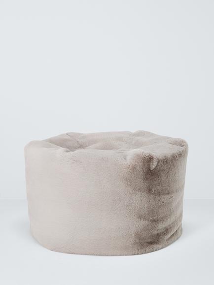 John Lewis Faux Fur Beanbag, Natural