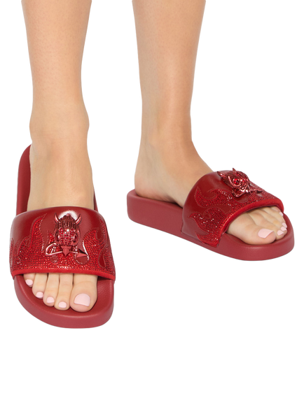 Kurt Geiger London Meena Sliders, Red - view 2, Red