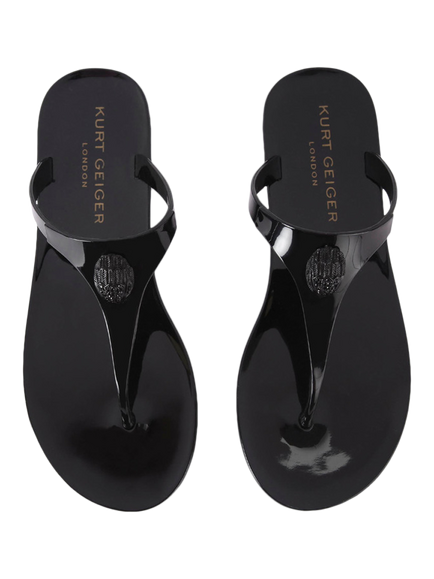 Kurt Geiger London Maddison T-Bar Drench Sandals, Black - view 2, Black