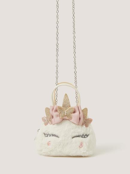 Monsoon Kids' Luna Fluffy Unicorn Bag, Multi, Multi