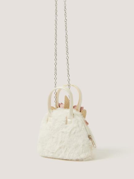 Monsoon Kids' Luna Fluffy Unicorn Bag, Multi - view 2, Multi