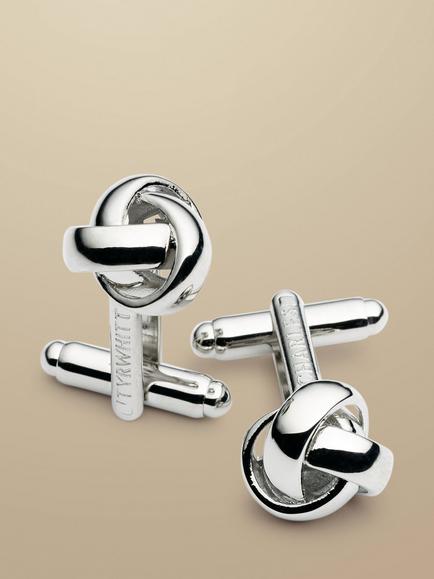 Charles Tyrwhitt Knot Cufflinks, Silver Grey