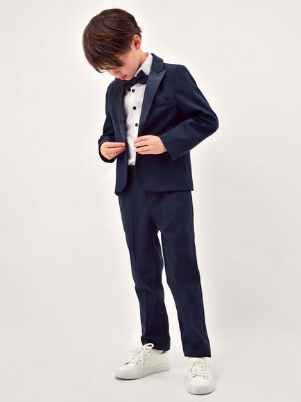 Monsoon Kids' Luca Tuxedo Suit Set, Navy, Navy