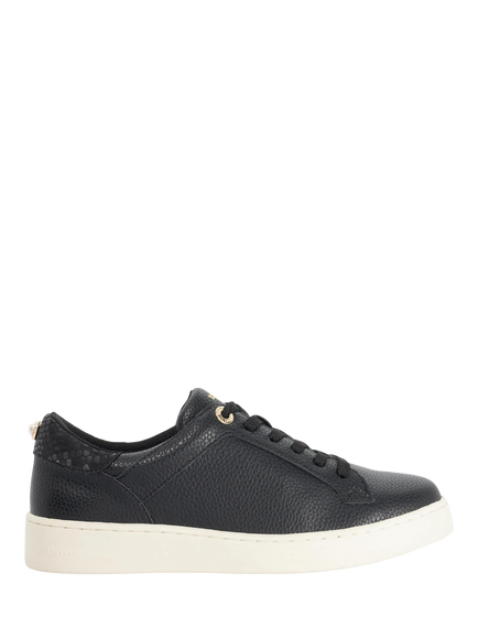 Dune London Emba Lace Up Trainers, Black, Black
