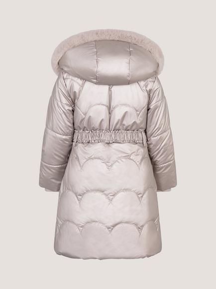 Monson Kids' Metallic Padded Coat, Cream - view 2, Cream