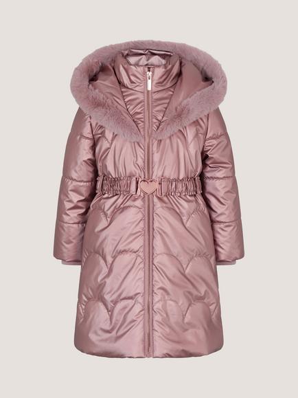 Monsoon Kids' Metallic Padded Coat, Pink, Pink