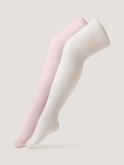 Monsoon Kids' Lace Tights, Pack of 2, Multi, Multi