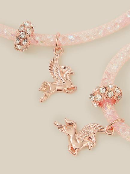 Monsoon Kids' Encased Bow Jewellery Set, Pink - view 2, Pink