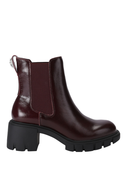 Kurt Geiger London Clarence Ankle Boots, Red/Dark, Red/Dark