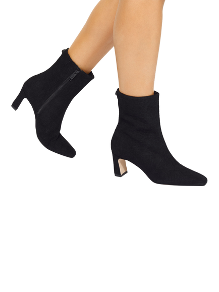 Kurt Geiger London Eaton Suede Block Heel Ankle Boots, Black - view 2, Black