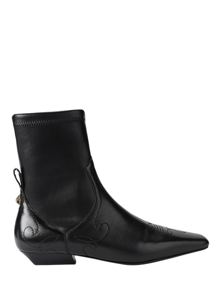 Kurt Geiger London Jude Bootie Leather Ankle Boots, Black, Black