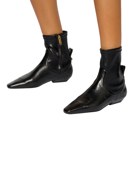 Kurt Geiger London Jude Bootie Leather Ankle Boots, Black - view 2, Black