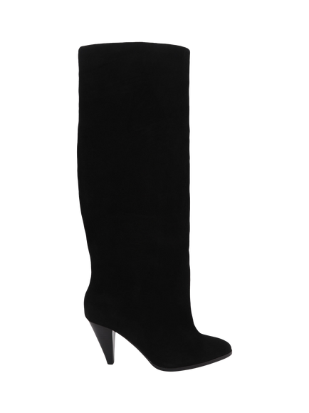 Kurt Geiger London Lambeth Suede Knee High Boots, Black, Black
