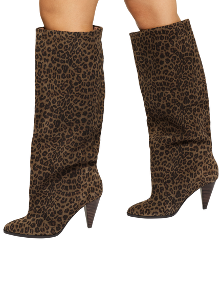 Kurt Geiger London Lambeth Suede Knee High Boots, Brown - view 2, Multi