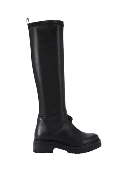 Kurt Geiger London Soar Eagle Leather Knee High Boots, Black, Black