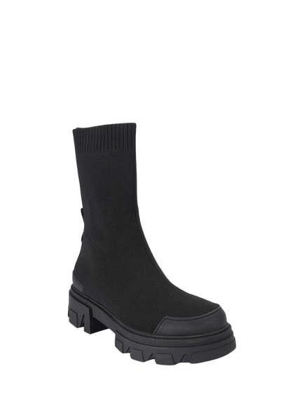 Kurt Geiger London Stomp Sock Ankle Boots, Black - view 2, Black