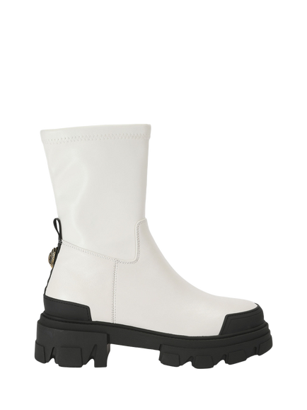 Kurt Geiger London Stomp Sock Ankle Boots, Bone, Bone