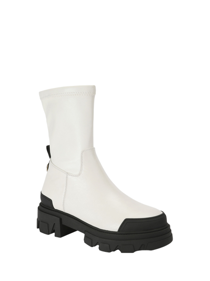 Kurt Geiger London Stomp Sock Ankle Boots, Bone - view 2, Bone
