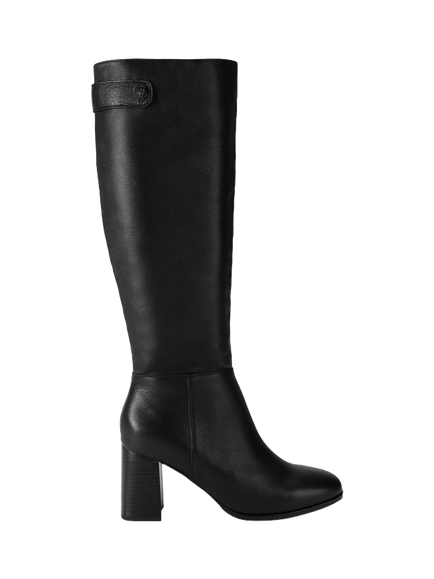Kurt Geiger London Windsor Leather Knee High Boots, Black, Black