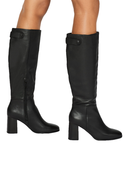 Kurt Geiger London Windsor Leather Knee High Boots, Black - view 2, Black