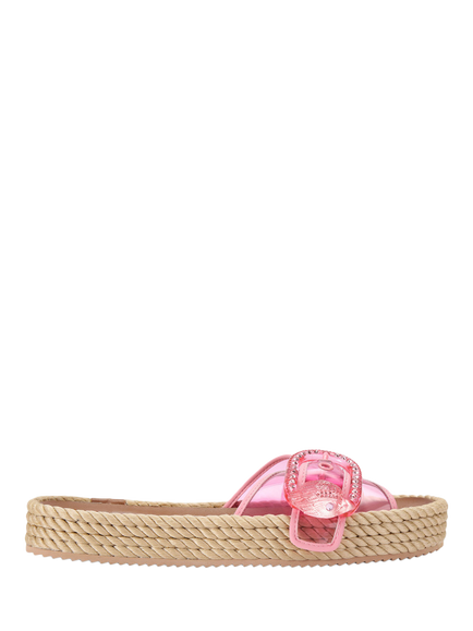 Kurt Geiger London Kurt's Cabana Mayfair Rope Sliders, Pink