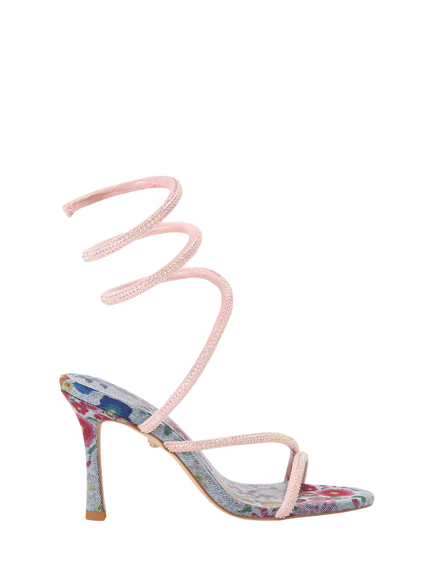 Kurt Geiger London Spiral Asymmetric 90 Strappy Sandals, Multi, Multi