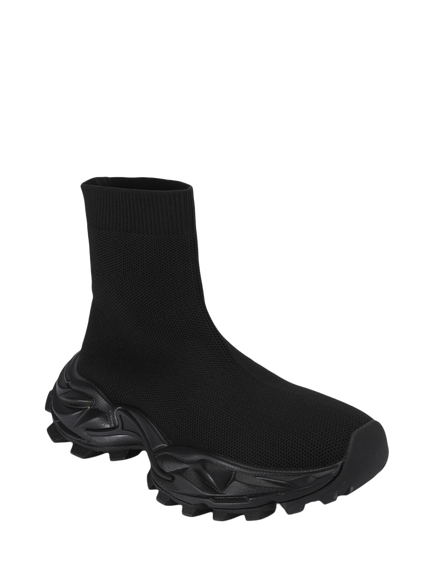 Kurt Geiger London Dalston Sock Runner Trainers, Black - view 2, Black