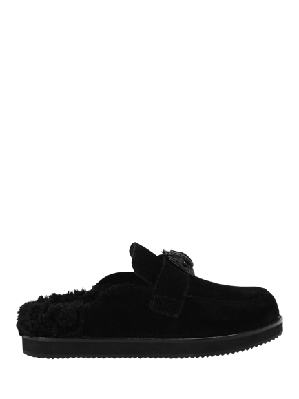 Kurt Geiger London Eagle Suede Clog Mules, Black