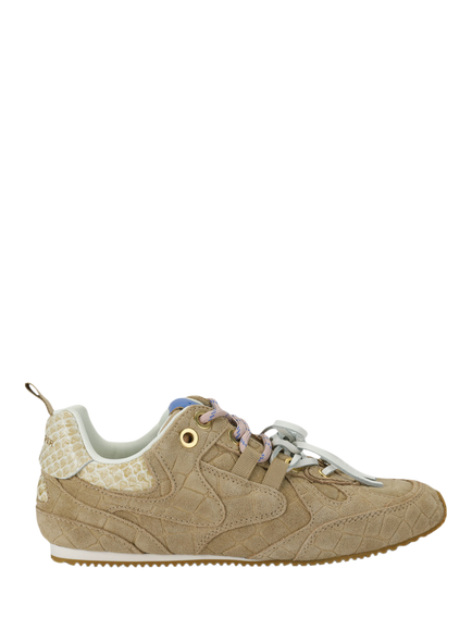 Kurt Geiger London Suede Slim Runner Trainers, Beige, Beige