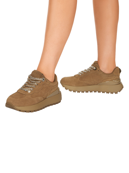 Kurt Geiger London Metro Runner Trainers, Camel - view 2, Camel
